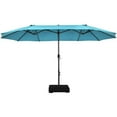 thumbnail image 7 of Gymax 15 ft Double-Sided Patio Umbrella Market Twin Umbrella w/ Enhanced Base Turquoise, 7 of 7