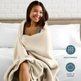 thumbnail image 4 of Bare Home Polar Fleece Bed Blanket - Lightweight - Premium Fleece - Full/Queen, Sand, 4 of 10
