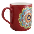 thumbnail image 3 of Red Muladhara Root Chakra Zen Flower Of Life Mandala Circle Ceramic Mug Cup, 3 of 9