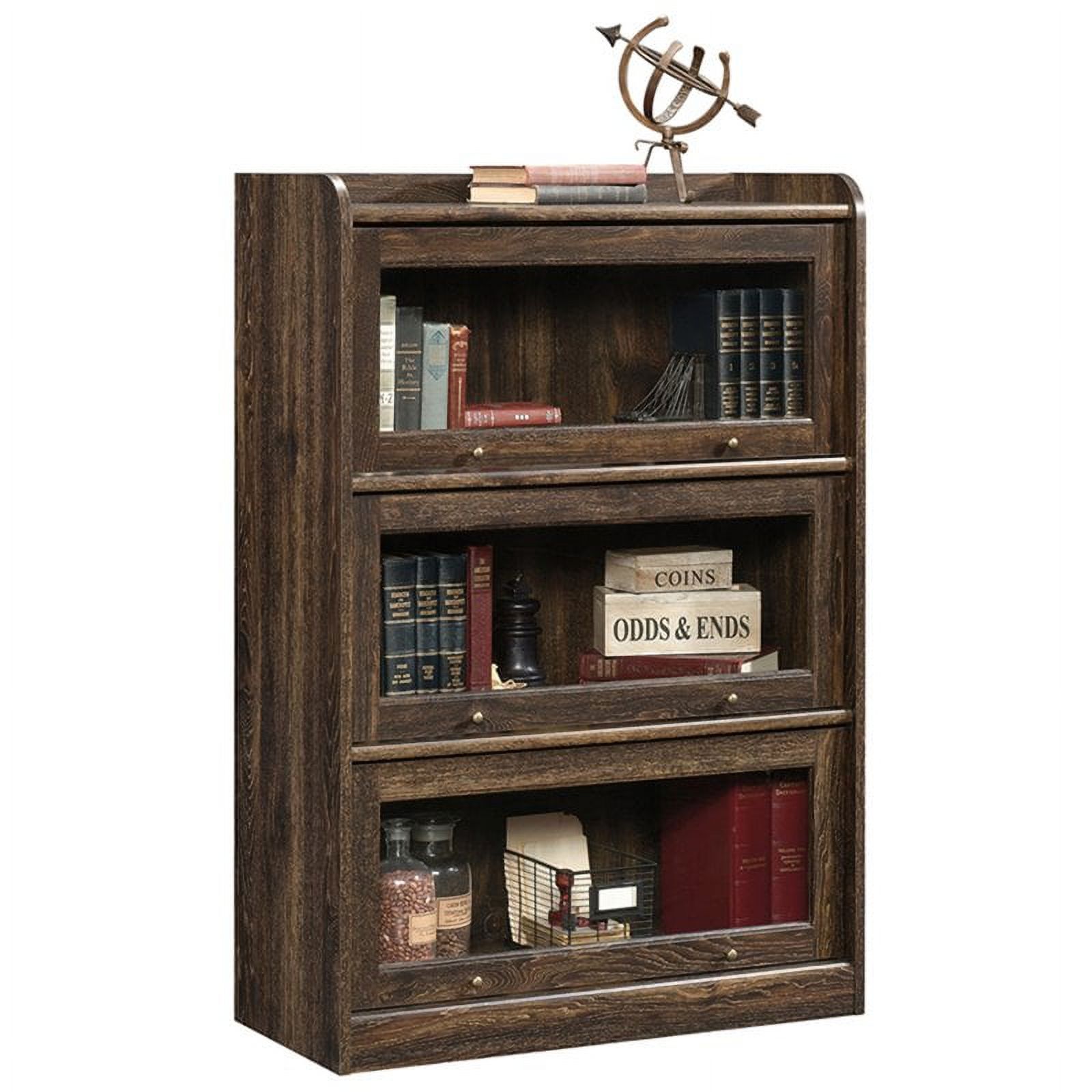 Sauder Barrister Lane 3-Shelf Bookcase, Iron Oak Finish