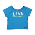 thumbnail image 2 of Aeropostale Live Love Dream Pijama Camiseta para dormir para mujer, azul, pequeño, 2 of 3