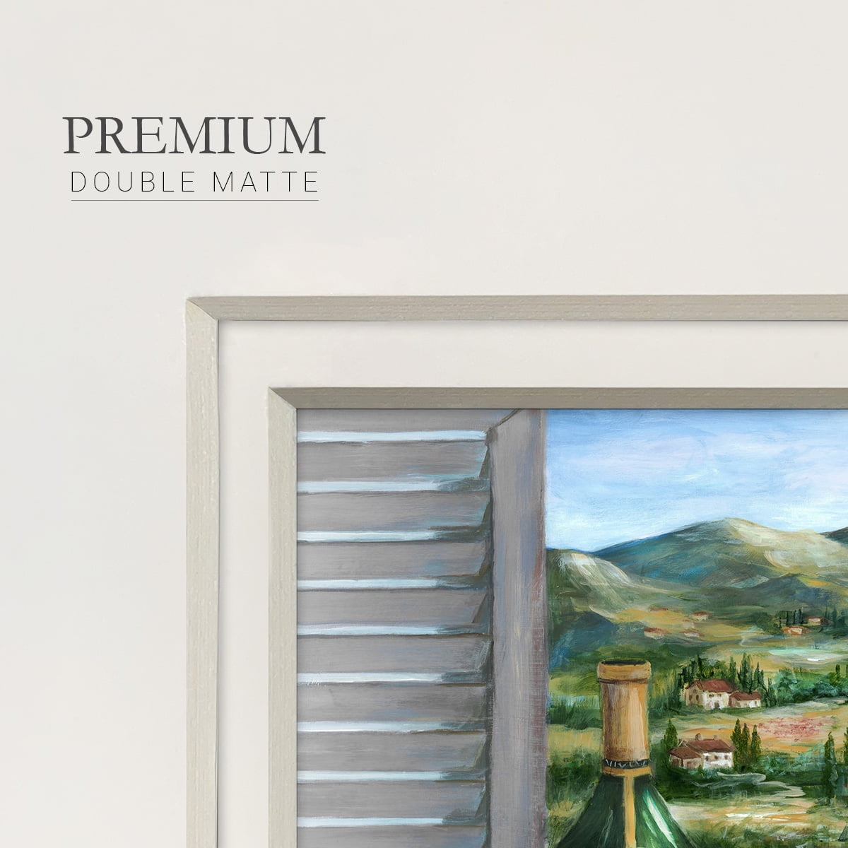 Tuscan White and PoppiesPremium Framed Print