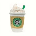 thumbnail image 4 of Adorable Latte Design Plush Squeaky Dog Toy - Durable Chew & Interactive Play Toy for Small Breeds, Soft Texture with Star Pups Coffee Cup Detail, Dog Plush Toy, 4 of 5
