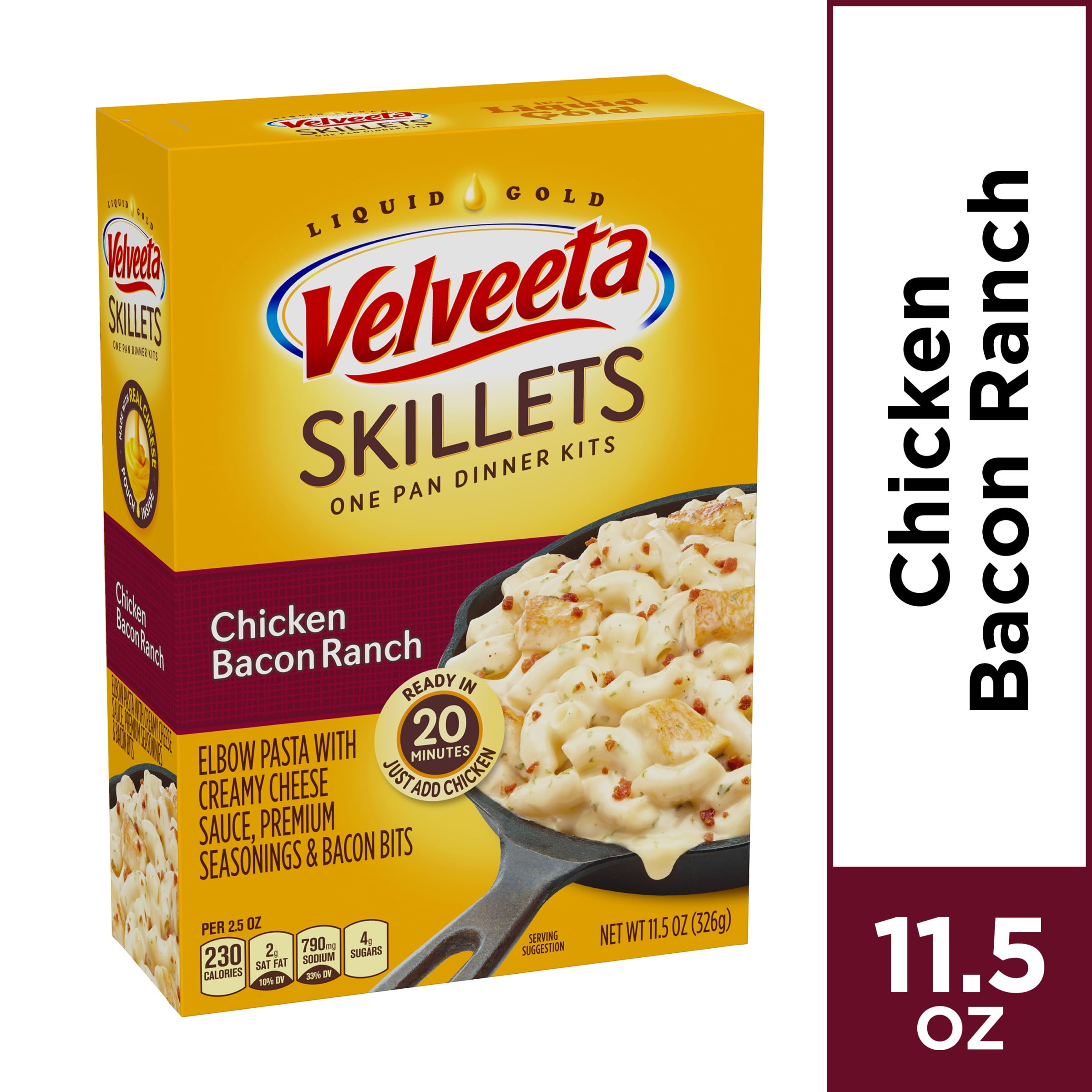 Velveeta Skillets Chicken Bacon Ranch Dinner Kit, 11.5 oz Box Walmart