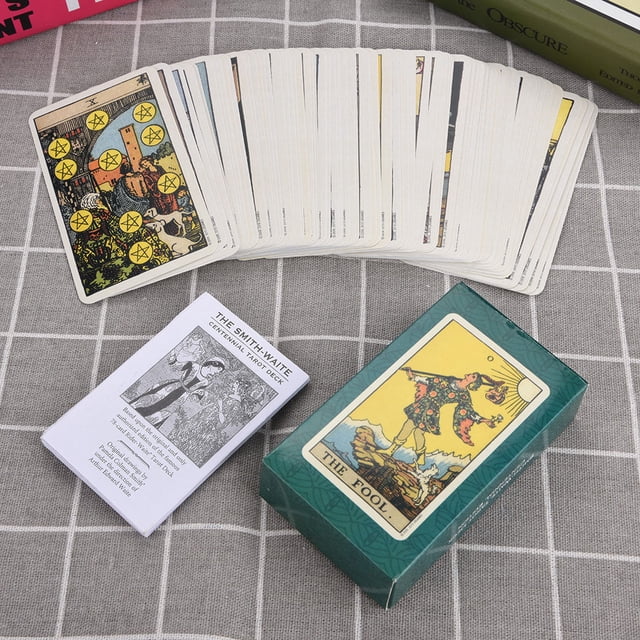 Cartas de tarot, 78 piezas/juego de cartas de adivinación de tarot Rider Waite diseñadas para profesionales