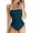 038-Blue, variant on Swimsuit for Women One Piece Tummy Control Bathing Suit for Women, Retro Ruched Push up Bra Swim Suit