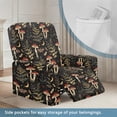 thumbnail image 4 of Renewold Mushroom Moon Fern Leaf Recliner Seat Cover Comfy Couch Slipcover 4 Pieces Stretch Recliner Chair Cover Fitted Reclining Chair Slipcover with Elastic Bottom and Pocket, 4 of 8