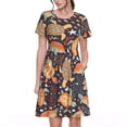 thumbnail image 1 of Disketp Turtles and Sea Plants para Vestido de Manga Corta para Mujeres, Vestidos de Verano para Mujeres, Casual y Holgado para la Playa, 1 of 6