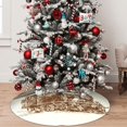 thumbnail image 5 of Rateoe Train Print Christmas Tree Skirt 30" for Xmas Holiday New Year Party Circle Tree Mat Ornaments Decoration, 5 of 7