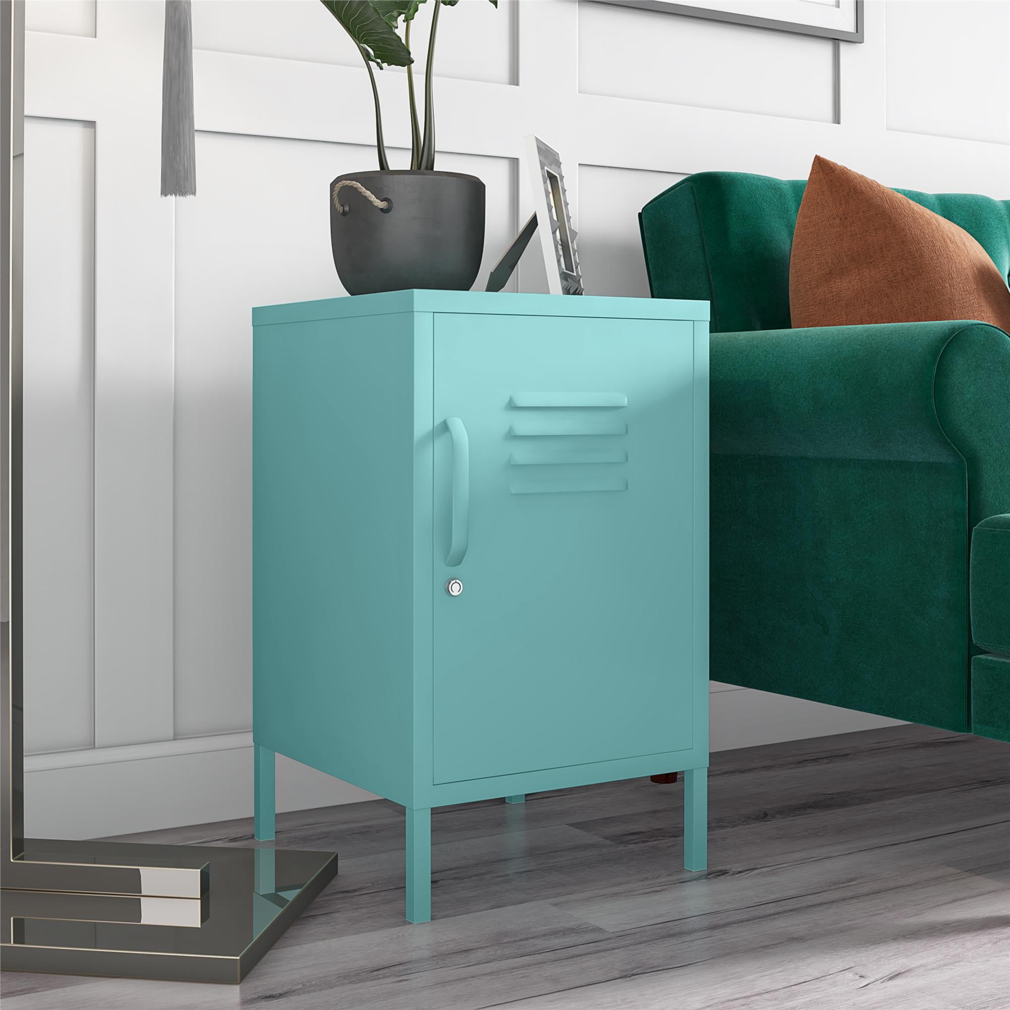 Novogratz Cache Metal Locker End Table, Multiple Colors Available