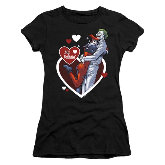 Batman My Puddin S/S Junior Women's T-Shirt Sheer Black