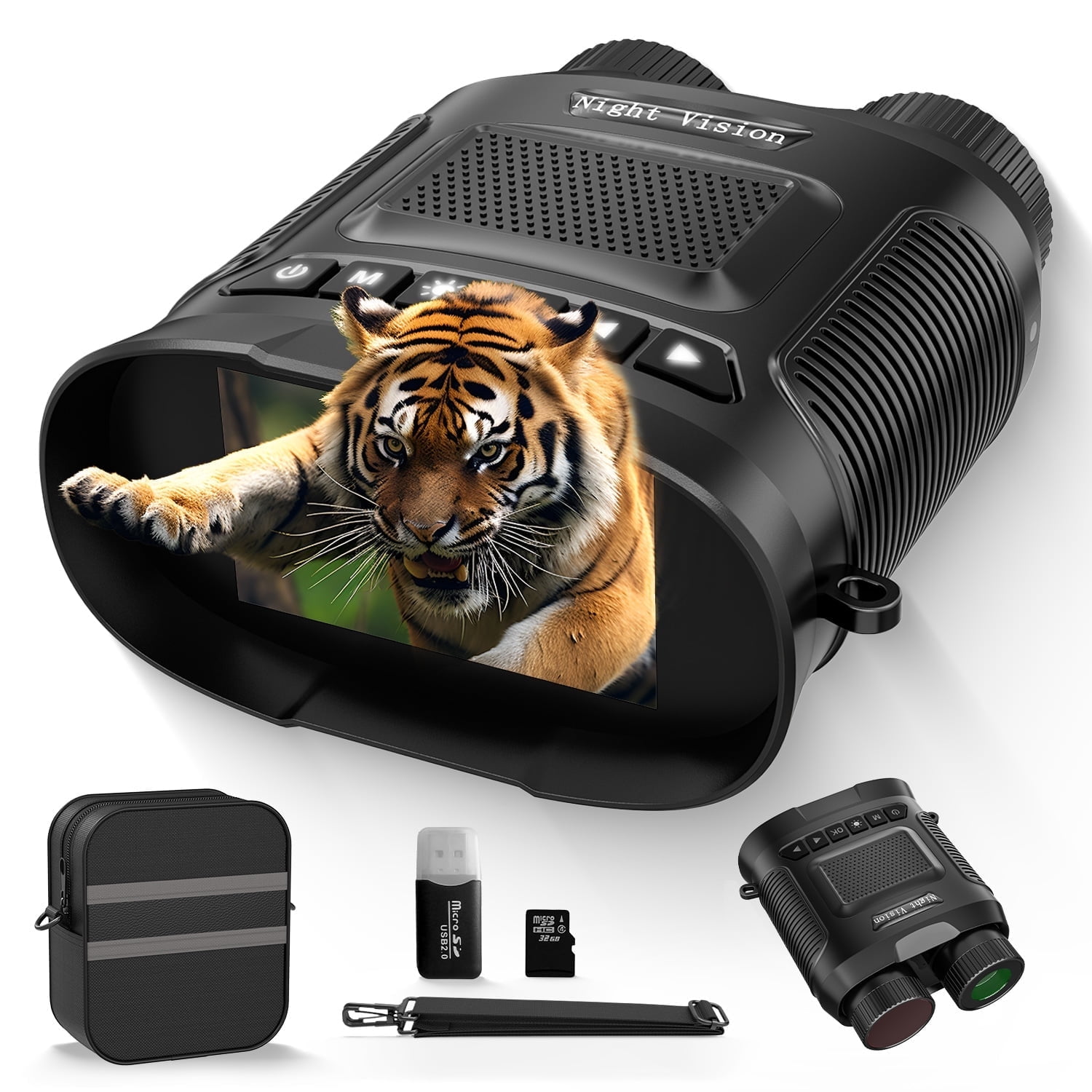SuntekCam 36MP/4K Night Vision Goggles, 5x Zoom, 32GB SD Card for