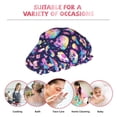 thumbnail image 6 of KLL mushroom colorful Skull star Pattern Shower Cap & Bath Cap for Women,Reversible Oversized Waterproof Shower Caps for all Hair Lengths,Elastic Reusable Bathing Hair Cap, 6 of 6