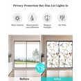 thumbnail image 4 of Window Privacy Film Spring Bird Stained Glass Window Film Decorative Sun Block Window Cover Retro Leaf Flower Branch Animal Watercolor Window Clings Static Adhesive Sticker for Bathroom 17.7"x39.3", 4 of 7