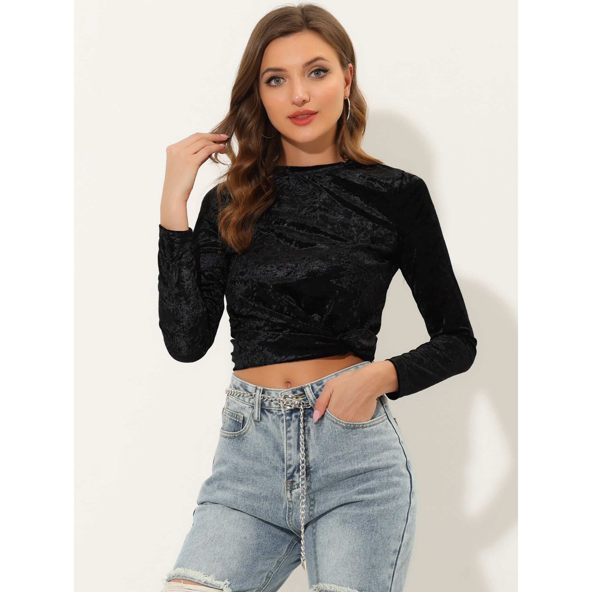 haut transparent pailleté