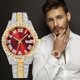 thumbnail image 5 of Reloj de cuarzo para hombre, relojes de moda para hombre, reloj de acero inoxidable, informal, de pulsera, de cristal, 5 of 5