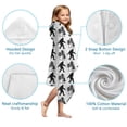 thumbnail image 7 of White Bigfoot and Tree Pattern Hooded Bath Towel，50"x30" for Ages 3 To 12 Kids, Quick Dry Lightweight Soft Microfiber Hood Beach Towel Cover Up for Kids, 7 of 7