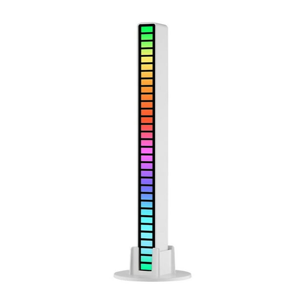 4 Uds RGB LED Ritmo Música Control Lámparas Recogida (enchufe Tipo C) Blanco