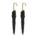 thumbnail image 2 of SPYMINNPOO 2 Pcs Miniature Umbrella Black Cloth DIY Doll House Decorative Accessory 1:12, 2 of 7