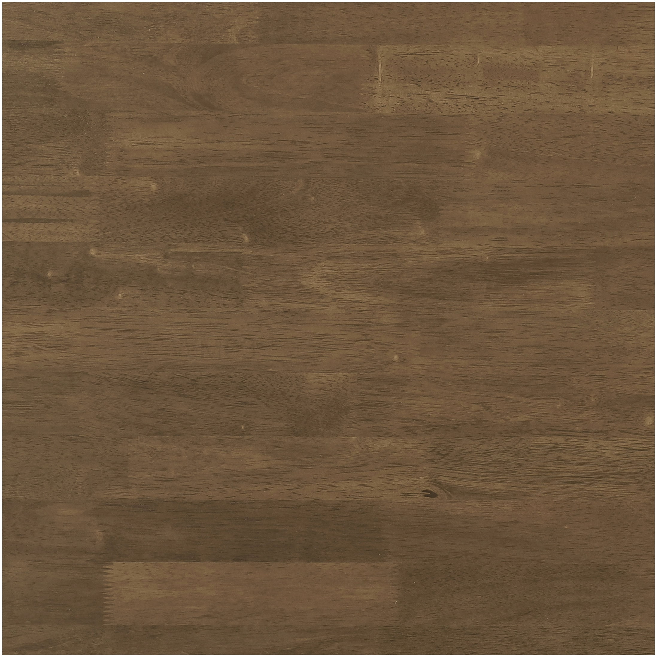 Modern Walnut Finish Dining Table, Solid Wood Rectangular Kitchen Table with Rounded Edges for Dining Room