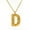 Letter D, variant on Initial Necklaces for Women Bubble Pendant Charm Gold Plated Letter K Stainless Steel Name Alphabet F Dainty Chain Personalized Statement Simple Elegant Jewelry Gold Letter L