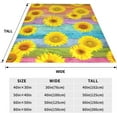 thumbnail image 5 of Ultra-Soft Microfiber Throw Blanket 330 GSM Fuzzy Fleece Blanket for Adults Kids Gift Couch, Sofa, Bed Sunflower Wood 50"x40", 5 of 6