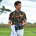 thumbnail image 2 of Kdxio Forest Elf Print Men's Short Sleeve Polo Shirt,Midweight Men's Shirt, 2 of 6