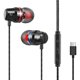 thumbnail image 2 of Gwong Electrónica Auriculares con cable Auriculares en el oído en el oído Auriculares de Música de Música Tipo C: C, 2 of 6