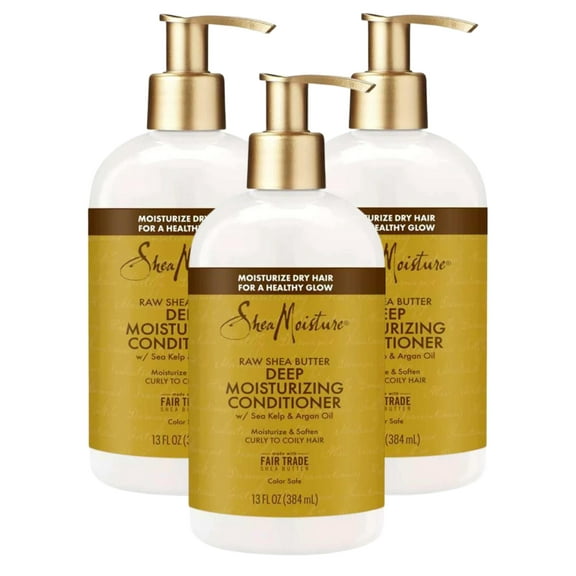 Shea Moisture Raw Shea Butter Deep Moist Conditioner 13oz (Pack of 3)