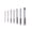 Silver, variant on ELAYARD 7 Pcs Straight Fluted Thread Screw Taps Plug Drill Set Metalworking Hand Tools Kit Tap Die Milling Spiral Hole Cutter ( )