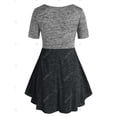 thumbnail image 2 of Talla grande Colorblock Square Ring Sweetheart T Shirt Rosegal Camisetas tallas grandes, 2 of 5