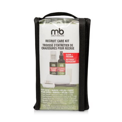 M&B Military Recruit Shoe Care Kit, Boot Cleaner, Boot Freshener, Cleaning Block, Microfiber Towel, Cleaning Brush, Case, 1 Count