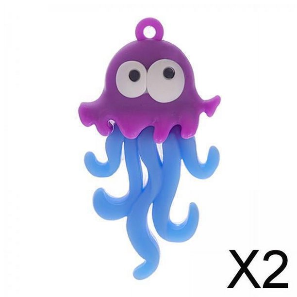 2x Decoraciones Flotantes para Peceras, Artificiales, Falsos, de Simulación para , Adornos de Acuario, Oficina en Hogar, , Púrpura, Modelo de Pulp 2 piezas