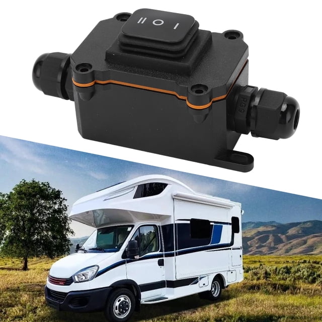 3 Position Rocker Switch, Insulation Boat Rocker Switch Copper Contacts IP68 Waterproof for Car Ship RV