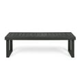 thumbnail image 6 of GDF Studio Josette Outdoor Acacia Wood Bench, Sandblasted Dark Gray, 6 of 6