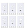 thumbnail image 1 of 6Pcs Wall Outlet Plate LED Night Light Illuminated Plug Cover With Sensor Inductive Guidelight Easy Snap On No Wire Or Battery Needed For Hallway Bathroom Stairway Garage Utility Room Decor, 1 of 5