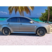 IKON MOTORSPORTS, Window Visor Compatible With 2008-2017 Mitsubishi Lancer Evolution Vent Sun Shade Rain Guards Side Window Deflectors