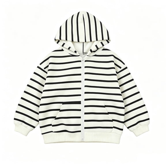 Tiijoy Infant Boys Zip Up Hoodie Lightweight Jacket Casual Hooded Sweatshirt, Black, Sizes 18-24M