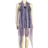 Confetti Wrap Sleeveless Kimono with Fringes Frosted Purple and Pink