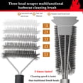 thumbnail image 5 of Grill Brush and Scraper, Extra Strong BBQ Cleaner Accessories, Safe Wire Bristles Barbecue Triple Scrubbers Cleaning Brush for Gas/Charcoal Grilling Grates, 5 of 7