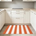 thumbnail image 4 of Diceymbol Orange White Striped Cotton Woven Rug Reversible Mat for Kitchen Entryway Patio Farmhouse Decor 32x20 Inch, 4 of 8