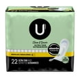 thumbnail image 3 of U by Kotex Ultra-Thin, Regular Absorbency Feminine Pads, 22 Count, 8 Packs, 176 Total, 3 of 6