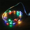 thumbnail image 3 of Luces LED de cobre de 1 m y 10 LED para Navidad, cadena de luces LED con botón CR2032 que funciona con pilas para decoración de bodas y Navidad, 3 of 4