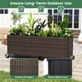 thumbnail image 6 of Costway 2 PCS Raised Garden Bed All-Weather PE Rattan Wicker Patio Planter Box with Wheels, 6 of 11
