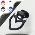thumbnail image 1 of Car Decoration Trailer Hook Heart Shape Ring Adhesive Exterior Accessory Black White Red Blue Decorative Plastic Universal Fit for Vehicle Models Includes Hex Tool 13x10x3cm 1 Pack, 1 of 6