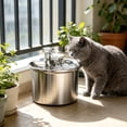 thumbnail image 5 of EGNMCR USB Stainless Steel Pet Water Dispenser Automatic Circulation Filter Pet Water Dispenser Intelligent Pet Water Feeder Flowing Water Suitable For Cats To Drink Stainless Steel Water Dispenser, 5 of 5