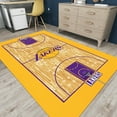 thumbnail image 4 of Dreammotif Yellow Basketball Court Rug, Modern Area Rug, Game Room Decor, Living Room Area Rugs, Bedroom Decor For Teens, Colorful Large Rug, 4 of 8