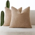 thumbnail image 4 of Teddy Fleece Throw Pillow Cover 18x18 Faux Lamb Sherpa Cushion Cover Soft Curly Plush Decorative Pillowcase For Couch Sofa Bed Living Room Decor, 4 of 7