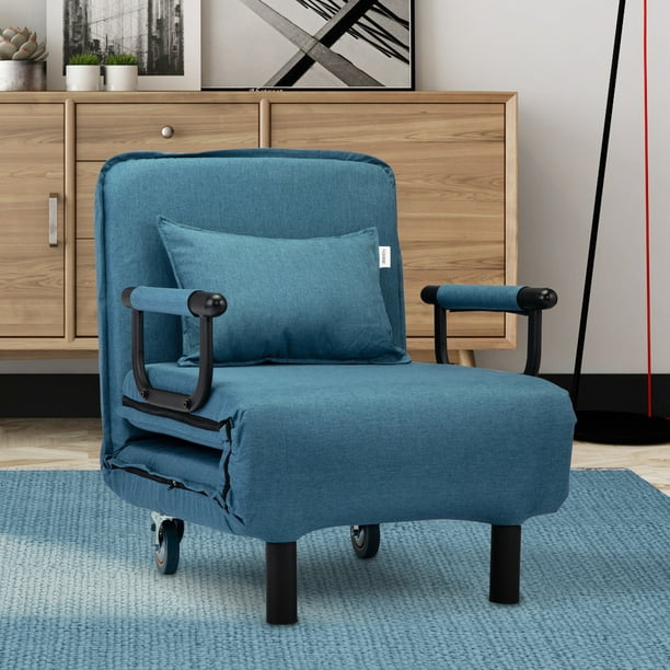 Jaxpety Convertible Sofa Bed Sleeper Chair 5 Position Folding Arm Chair