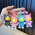 thumbnail image 4 of Woan cartoon Kuromi luminous keychain creative night light keychain bag, pendant, claw machine toy gift, 4 of 9